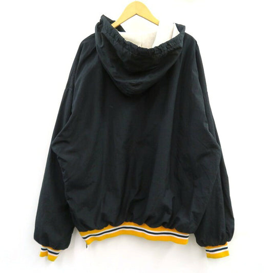 RUSSELL ATHLETIC Rib Line Half-Zip Hoodie Black Size XL