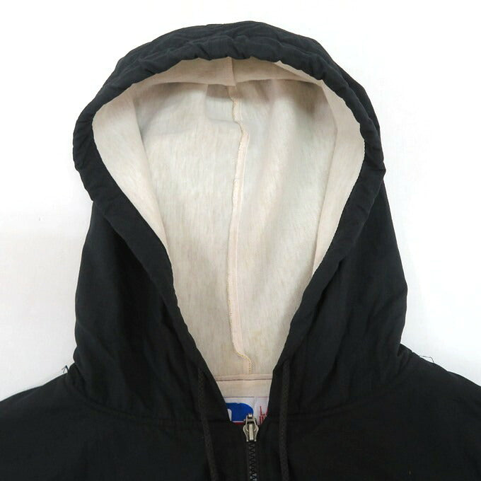 RUSSELL ATHLETIC Rib Line Half-Zip Hoodie Black Size XL