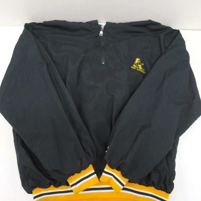 RUSSELL ATHLETIC Rib Line Half-Zip Hoodie Black Size XL