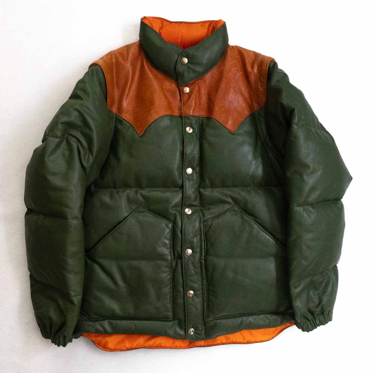 Rainbow Country Leather Down Jacket Size L