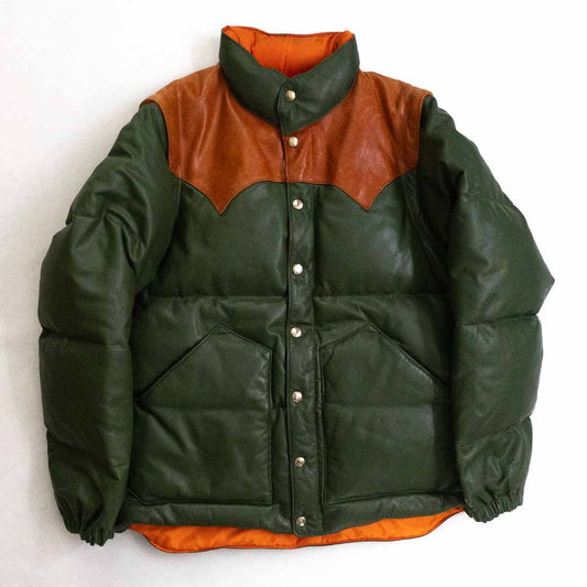 Rainbow Country Leather Down Jacket Size L