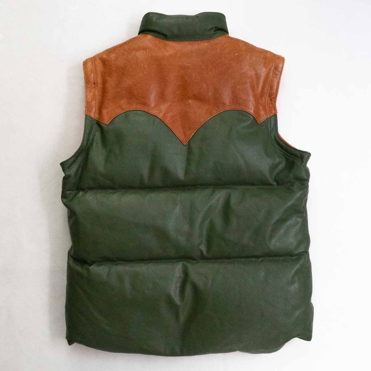 Rainbow Country Leather Down Jacket Size L