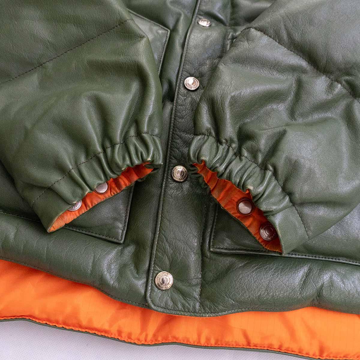 Rainbow Country Leather Down Jacket Size L