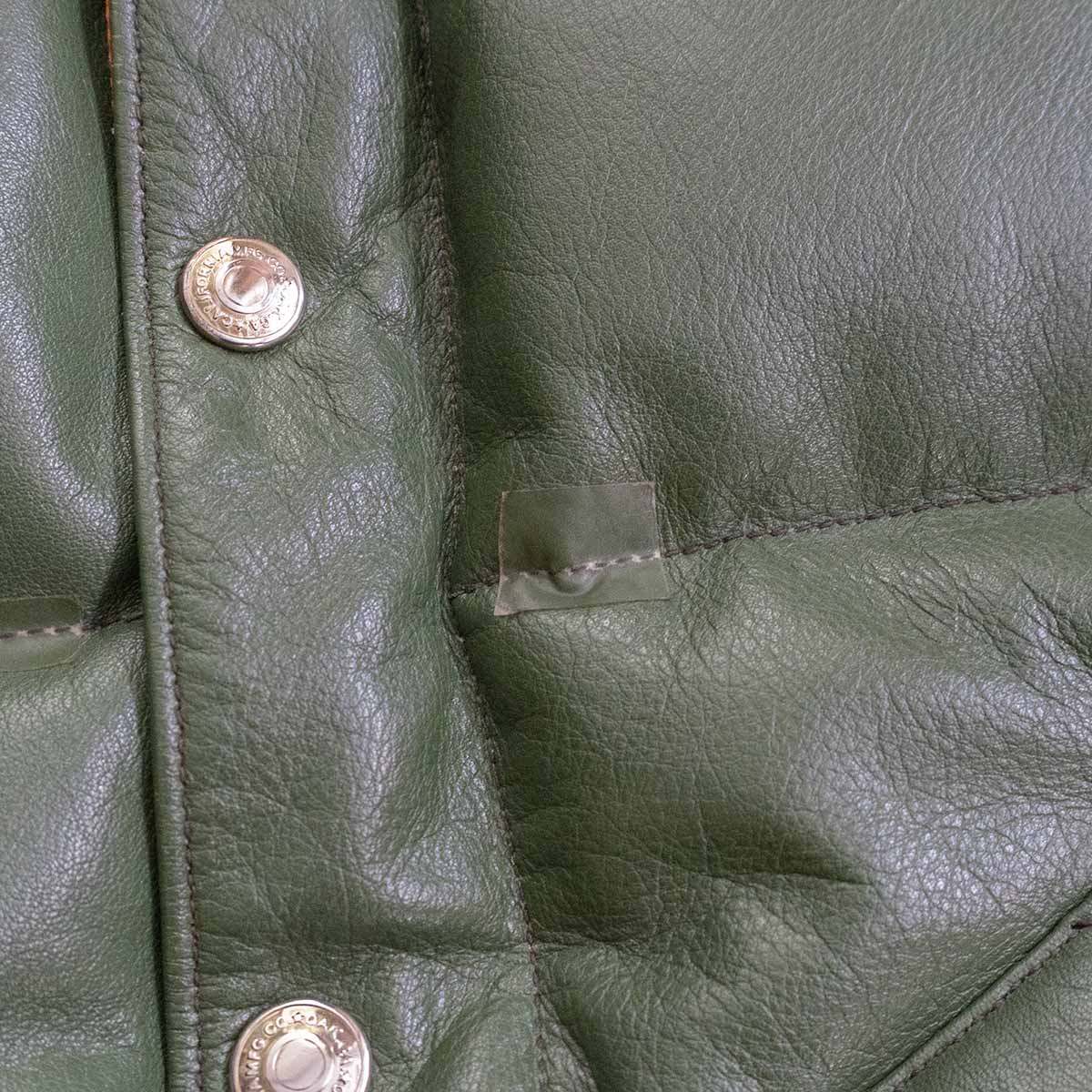 Rainbow Country Leather Down Jacket Size L