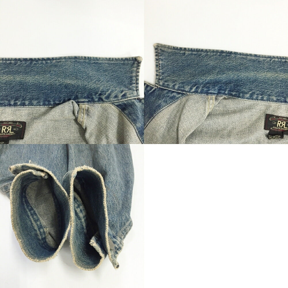 RRL 90s Cropped 3-Star Tag Denim Jacket Blue Size M