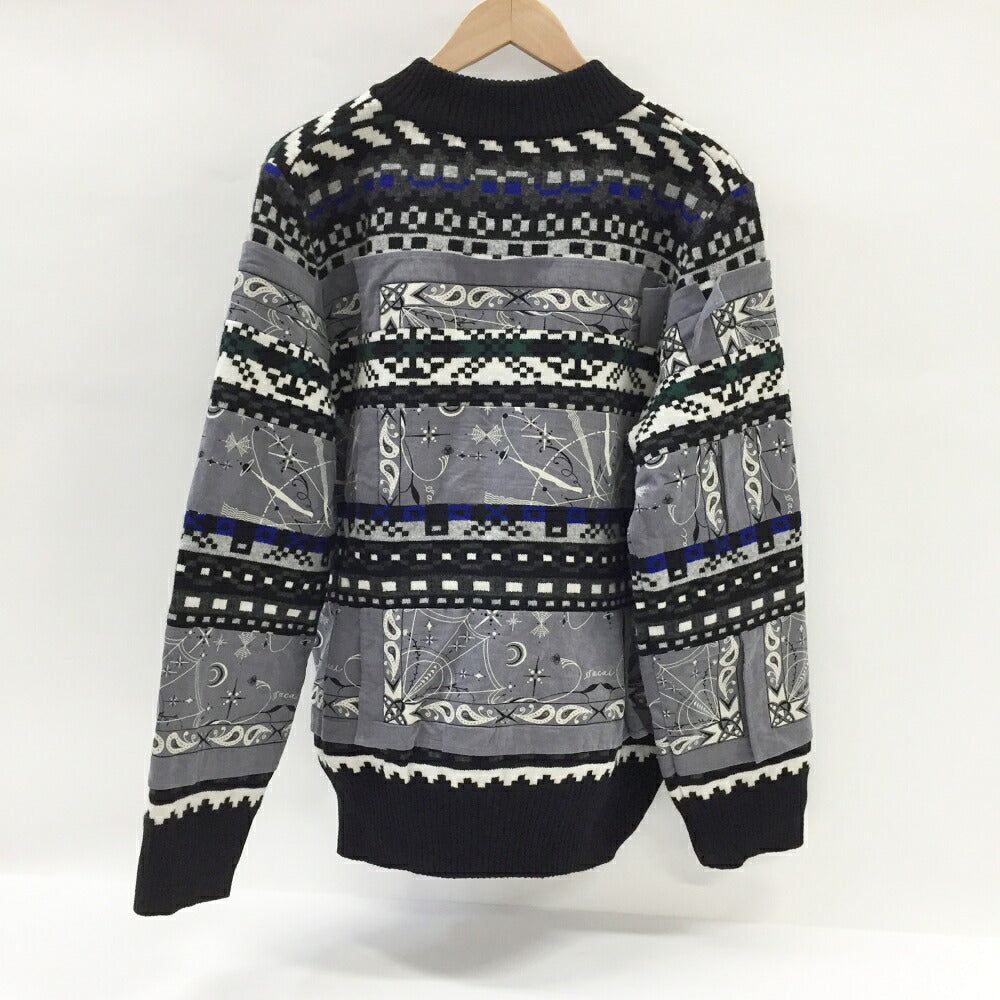 sacai x Dr.Woo Bandana Pullover Knit Sweater Multi Size 2
