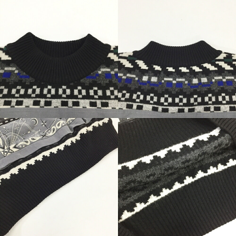 sacai x Dr.Woo Bandana Pullover Knit Sweater Multi Size 2
