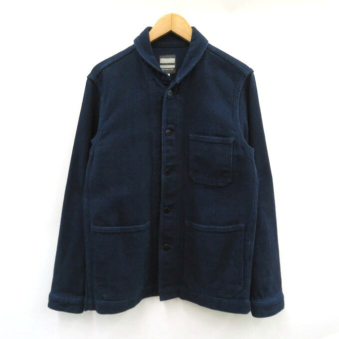 MOMOTARO JEANS Dobby US Navy Coverall Denim Indigo Size 36