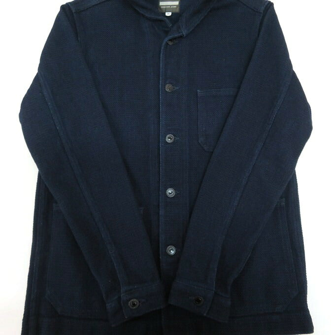 MOMOTARO JEANS Dobby US Navy Coverall Denim Indigo Size 36