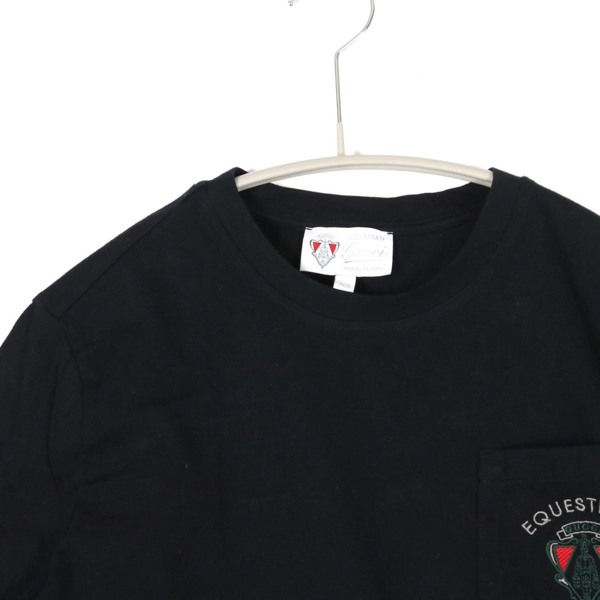 GUCCI Pocket Cotton T-Shirt Black SS Size XS