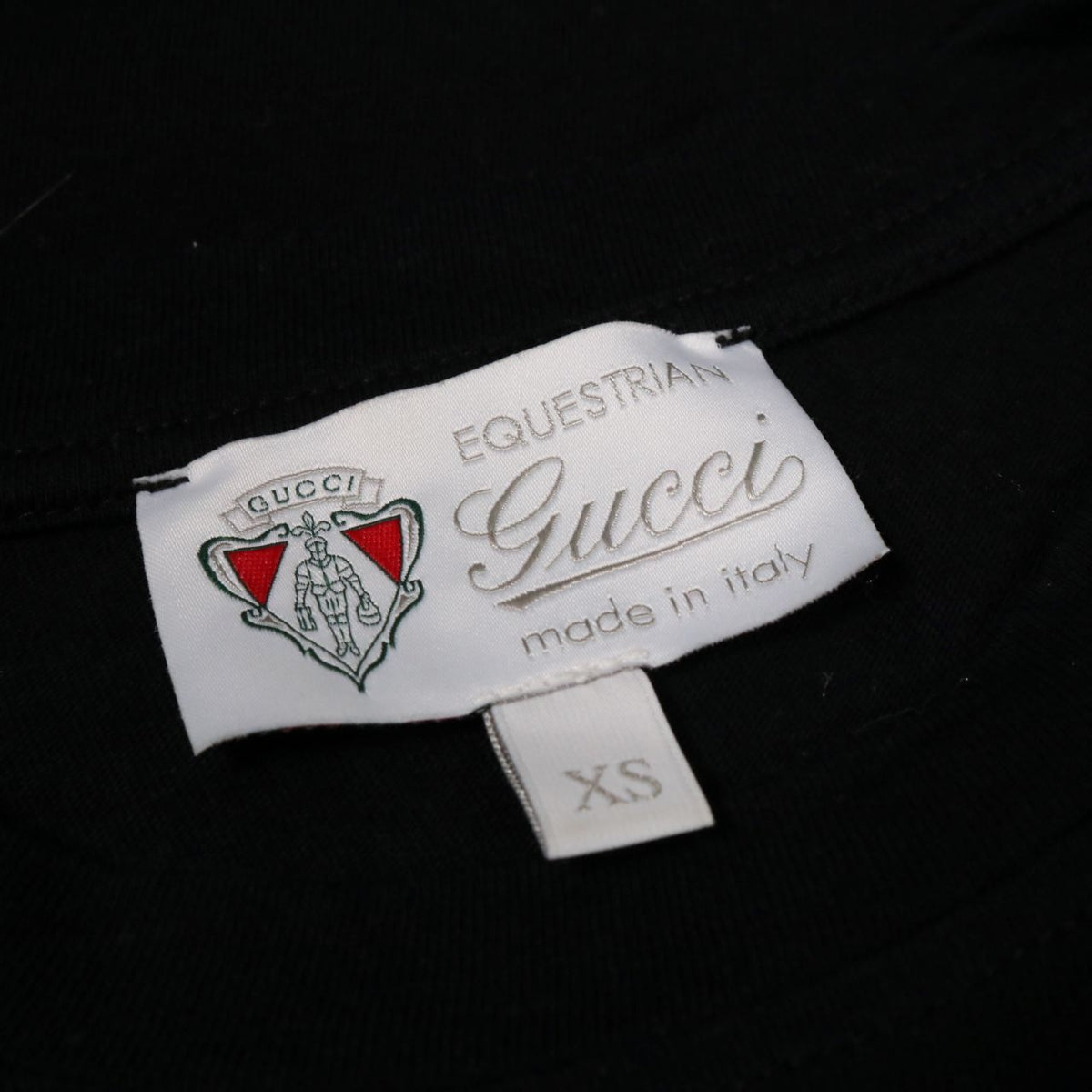 GUCCI Pocket Cotton T-Shirt Black SS Size XS