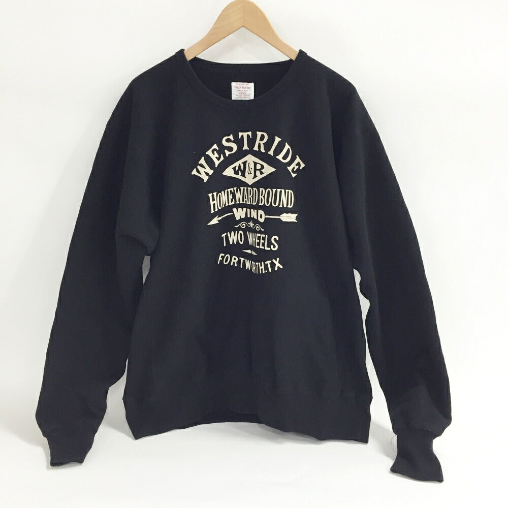 WEST RIDE RW Crewneck Sweatshirt Black Size XL