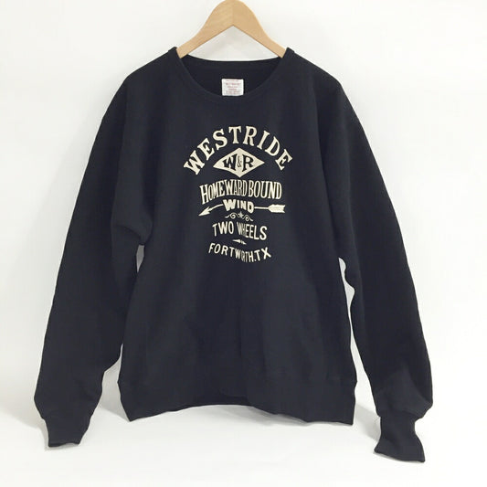 WEST RIDE RW Crewneck Sweatshirt Black Size XL