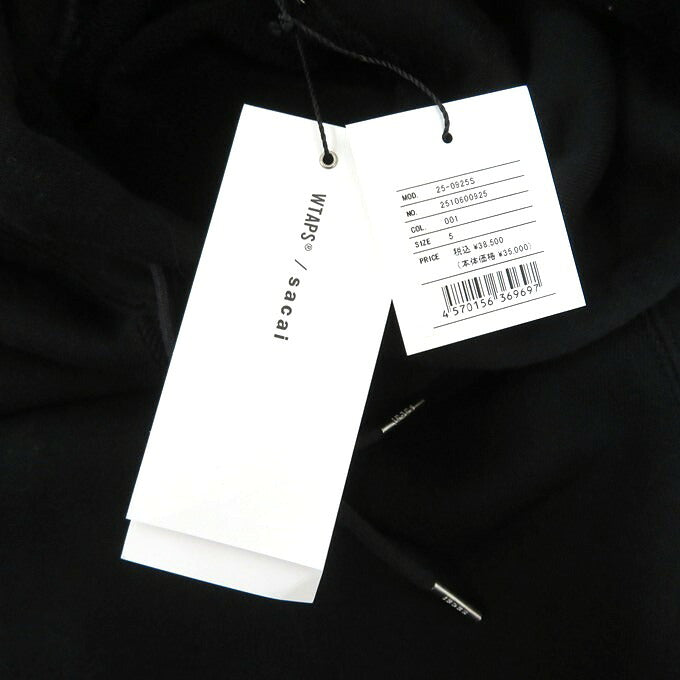 WTAPS x sacai Flock Print Hoodie Black Size 5