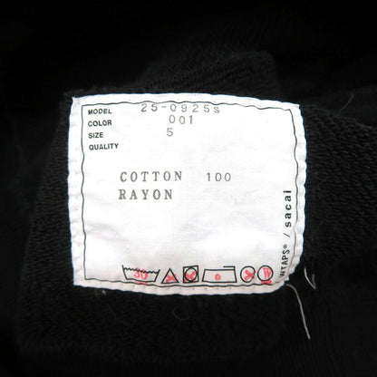 WTAPS x sacai Flock Print Hoodie Black Size 5