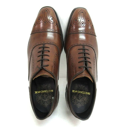 SHETLAND FOX Straight Tip Medallion Oxfords Brown Sneakers Size 6 1/2