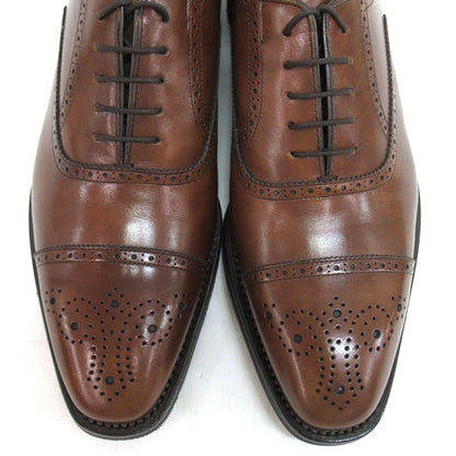 SHETLAND FOX Straight Tip Medallion Oxfords Brown Sneakers Size 6 1/2