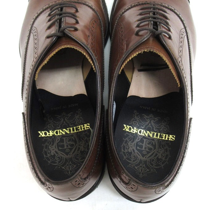 SHETLAND FOX Straight Tip Medallion Oxfords Brown Sneakers Size 6 1/2