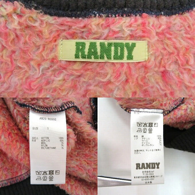 RANDY Asymmetric Crewneck Sweatshirt Navy Size 1