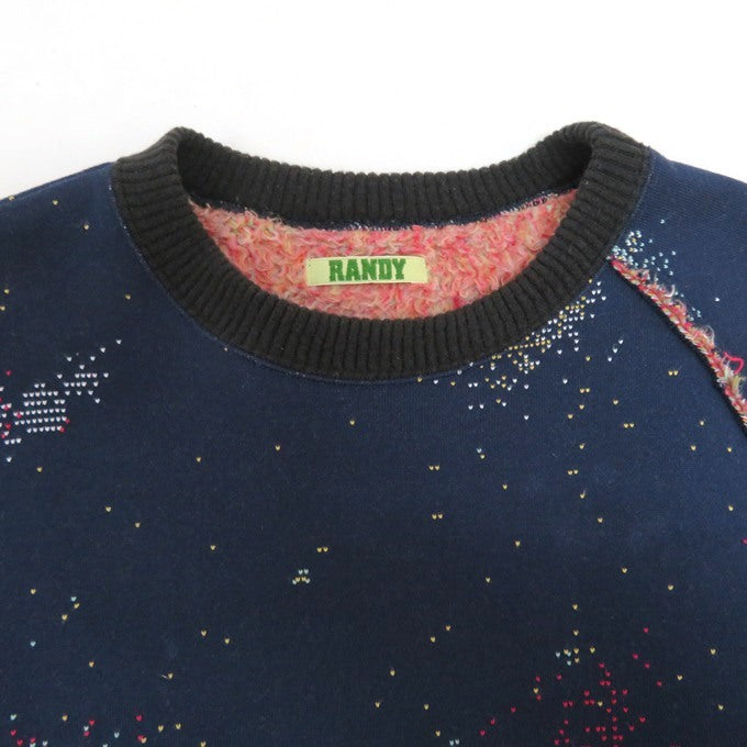 RANDY Asymmetric Crewneck Sweatshirt Navy Size 1