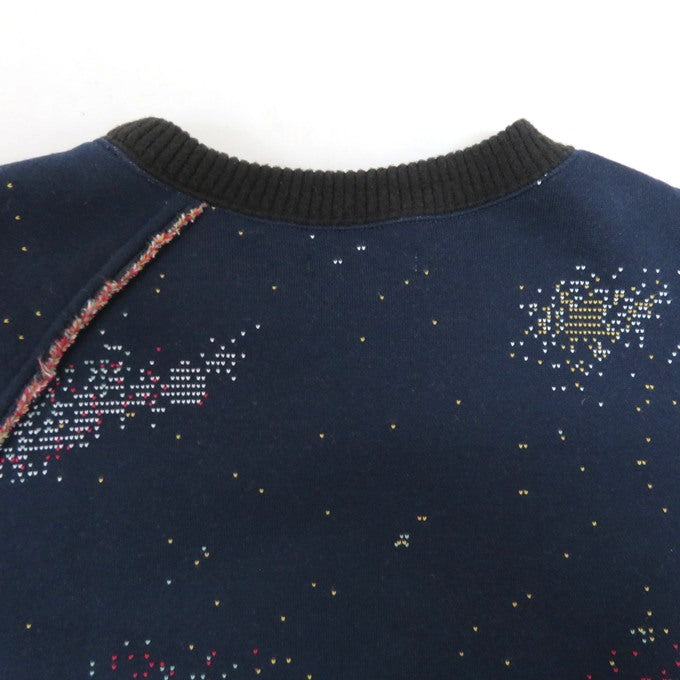 RANDY Asymmetric Crewneck Sweatshirt Navy Size 1