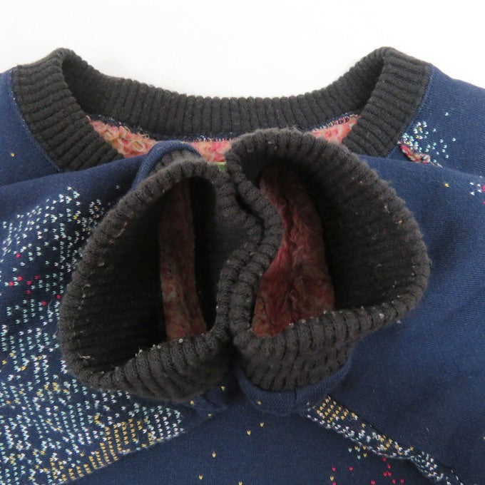 RANDY Asymmetric Crewneck Sweatshirt Navy Size 1