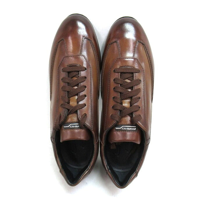 Santoni AMG Logo Lace-up Sneakers Brown Size 5 1/2