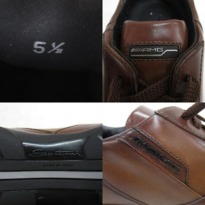 Santoni AMG Logo Lace-up Sneakers Brown Size 5 1/2
