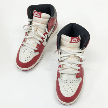 NIKE Air Jordan 1 Retro High OG Red White Sneakers Size 26.0
