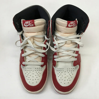 NIKE Air Jordan 1 Retro High OG Red White Sneakers Size 26.0
