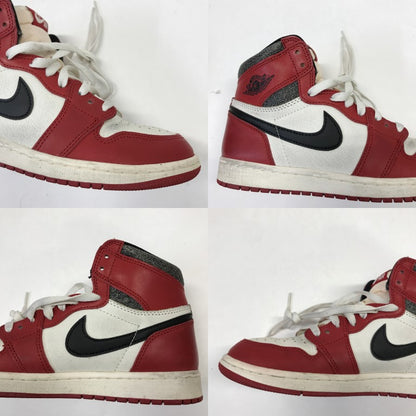 NIKE Air Jordan 1 Retro High OG Red White Sneakers Size 26.0