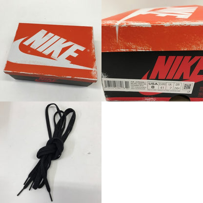 NIKE Air Jordan 1 Retro High OG Red White Sneakers Size 26.0