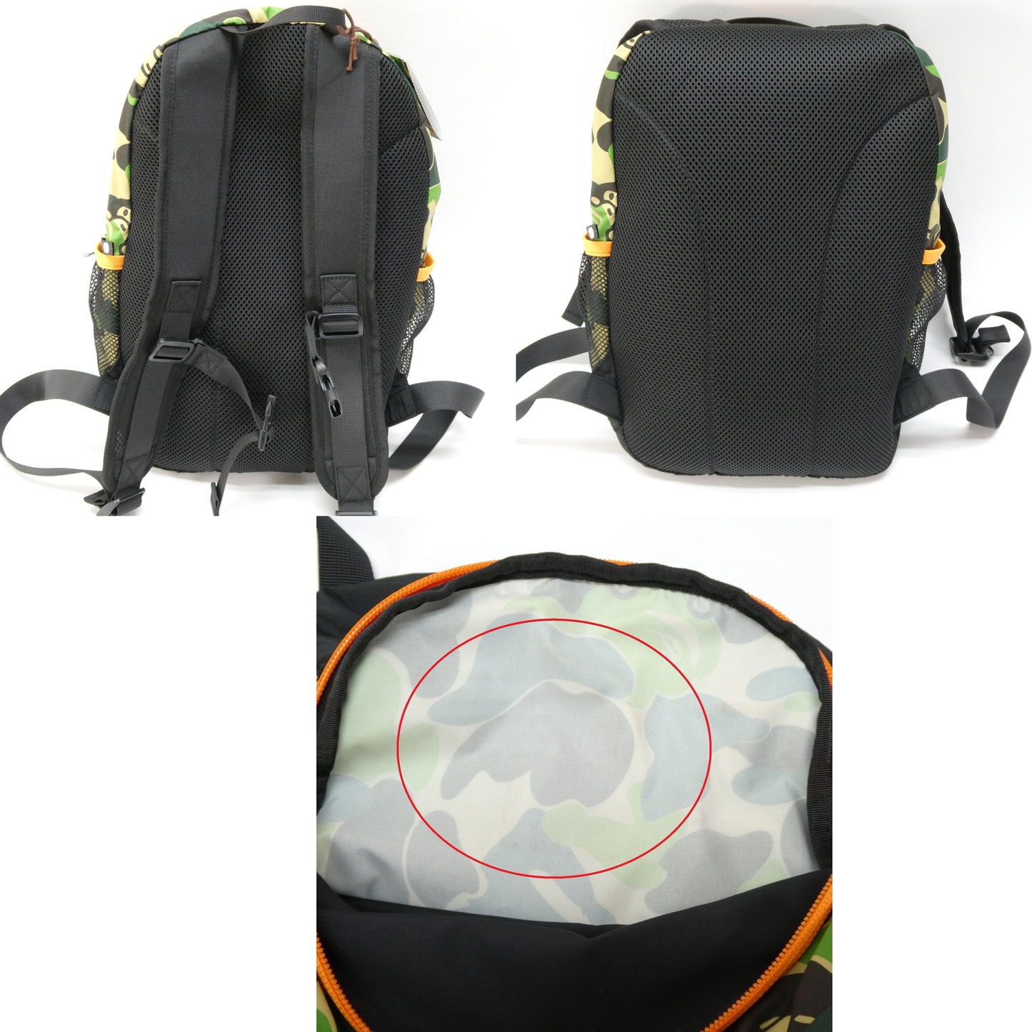A BATHING APE ABC Camo Packable Daypack Green Bag Size ONE SIZE