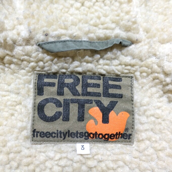 FREE CITY Military Duffle Jacket Green Size 3