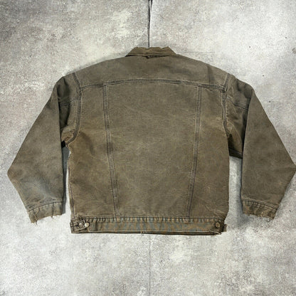Carhartt 90s Faded Moss Green Trucker Jacket Size XXL