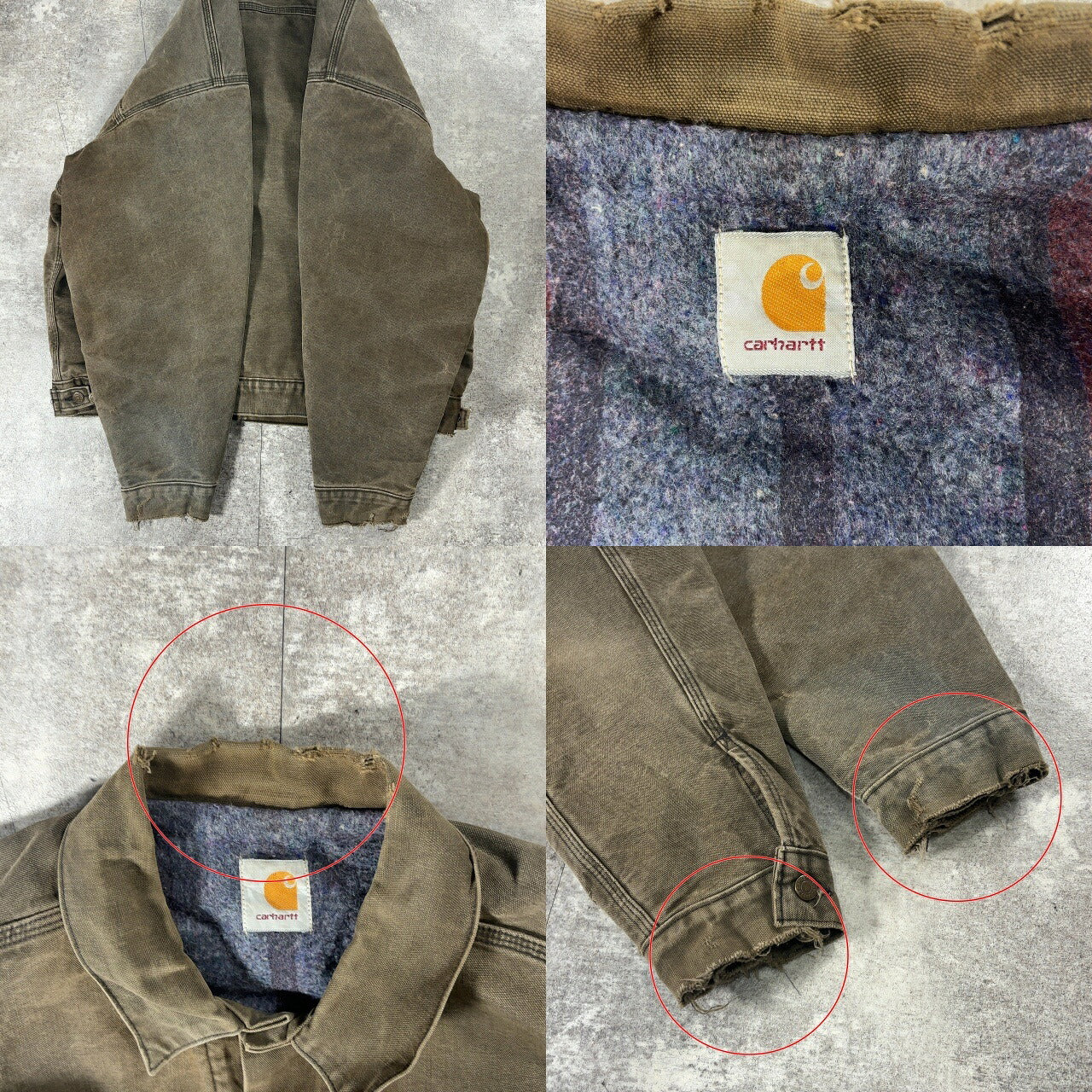 Carhartt 90s Faded Moss Green Trucker Jacket Size XXL