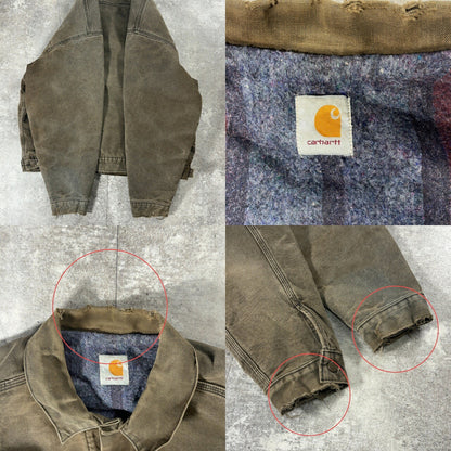 Carhartt 90s Faded Moss Green Trucker Jacket Size XXL