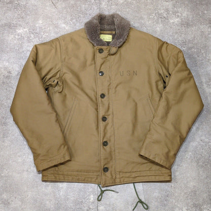 BUZZ RICKSON'S N-1 Deck Military Jacket Brown Size M