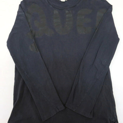 ALEXANDER MCQUEEN Crewneck Long Sleeve T-Shirt Navy Size XL