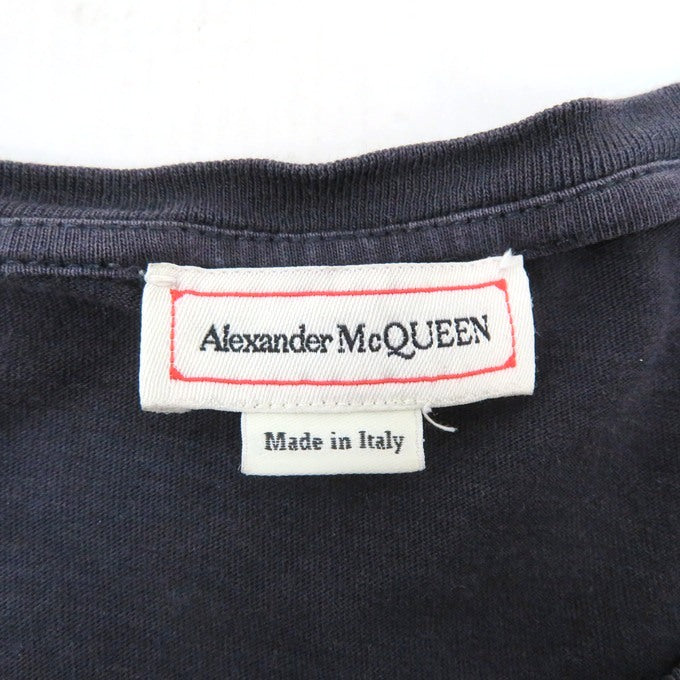 ALEXANDER MCQUEEN Crewneck Long Sleeve T-Shirt Navy Size XL