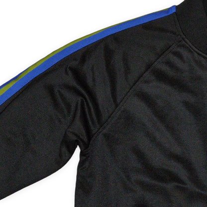 Stussy Black Striped Polyester Track Jacket Size M