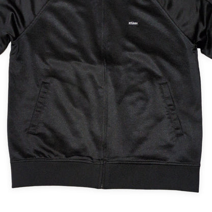 Stussy Black Striped Polyester Track Jacket Size M