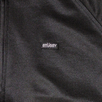 Stussy Black Striped Polyester Track Jacket Size M