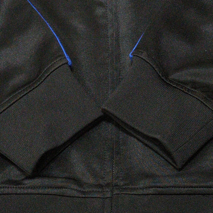Stussy Black Striped Polyester Track Jacket Size M