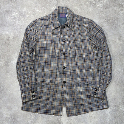 Pendleton Vintage 70s USA Wool Check Jacket Gray Size M
