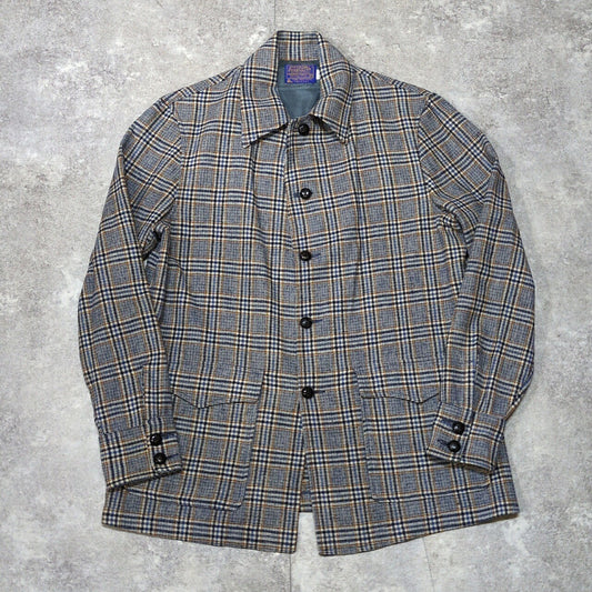 Pendleton Vintage 70s USA Wool Check Jacket Gray Size M