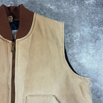 L XL 90s Carhartt Cotton Duck Vest Brown Size L