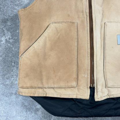 L XL 90s Carhartt Cotton Duck Vest Brown Size L