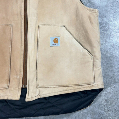 L XL 90s Carhartt Cotton Duck Vest Brown Size L