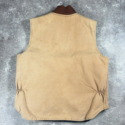 L XL 90s Carhartt Cotton Duck Vest Brown Size L